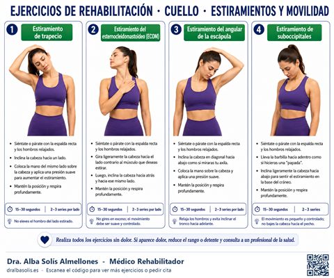 Ficha de ejercicios: Cuello: estiramientos y movilidad